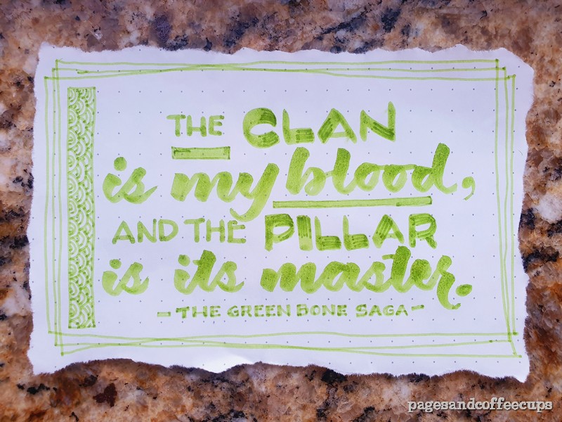 Jade Ware The Green Bone Saga Review Pages and Coffee Cups