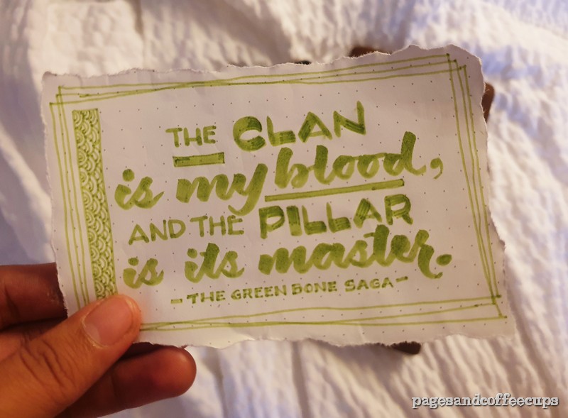 Jade Ware The Green Bone Saga Review Pages and Coffee Cups