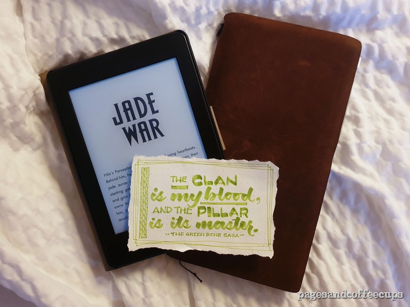Jade Ware The Green Bone Saga Review Pages and Coffee Cups
