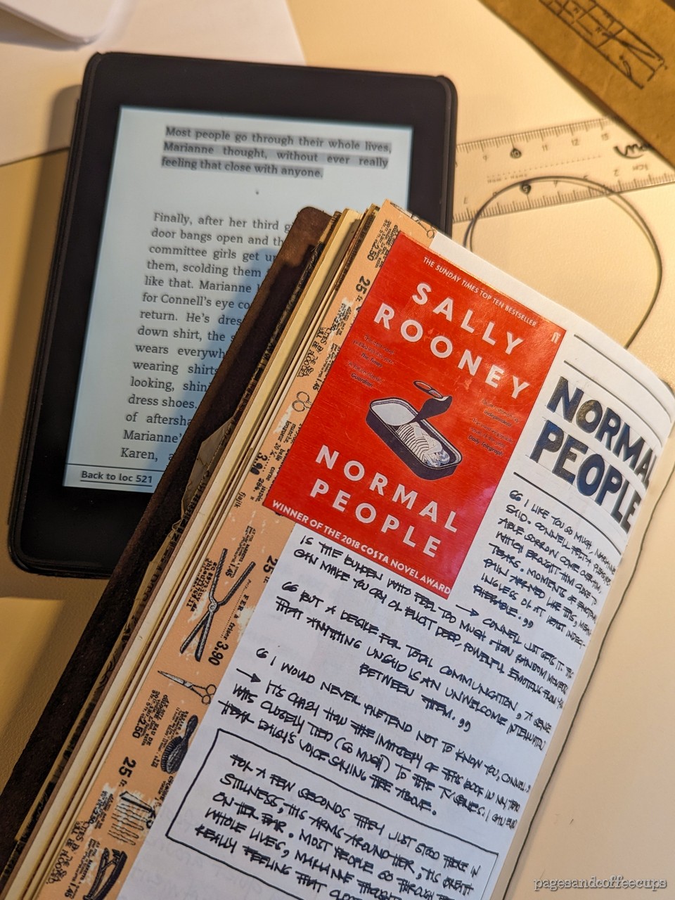 Normal Diaries Reading Diary – Pages and Coffee Cups